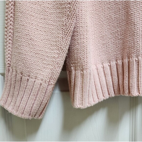 Storybook Knits Sweater Womens 2X Pink Cable Knit Cardigan Full Zip Rhinestones - Picture 11 of 14